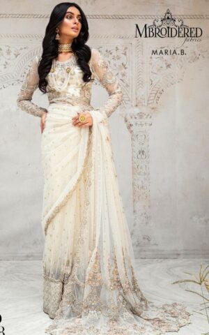 Maria - Couture Ivory White Saree