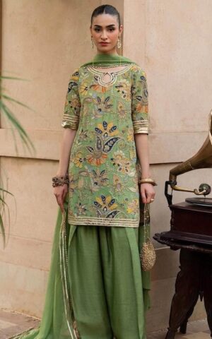 Maria B - Greeen Raw Silk